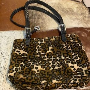 Brighton leopard print shoulder purse